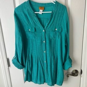Beautiful teal blouse